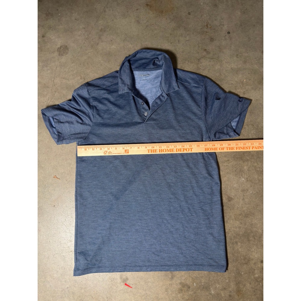 OGIO Mens Polo Shirt Small Blue Heathered Short Sleeve Performance Golf Top